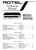 Rotel RX-500-500SL - Technical manual 